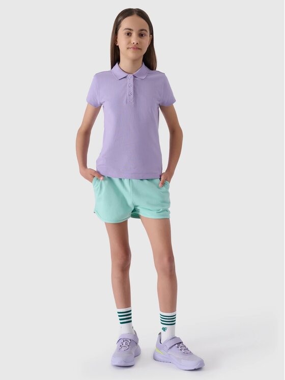 4F 4F Polo 4FJWSS24TTSHF1148-52S Rosa Regular Fit