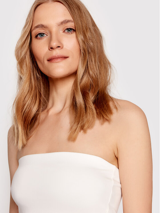 Americanos Americanos Топ Tampa Tube Білий Skinny Fit