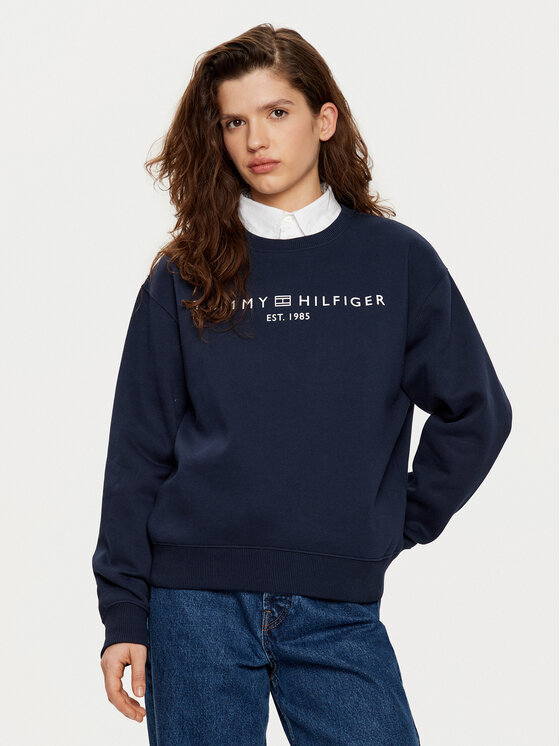 Tommy Hilfiger Tommy Hilfiger Bluză WW0WW39791 Bleumarin Relaxed Fit