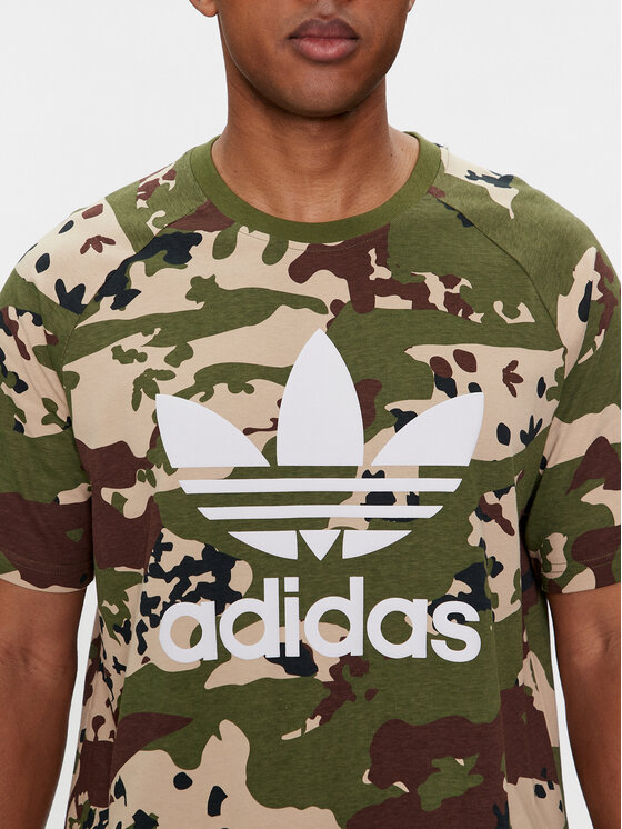 adidas adidas Majica Camo IS0215 Zelena Regular Fit