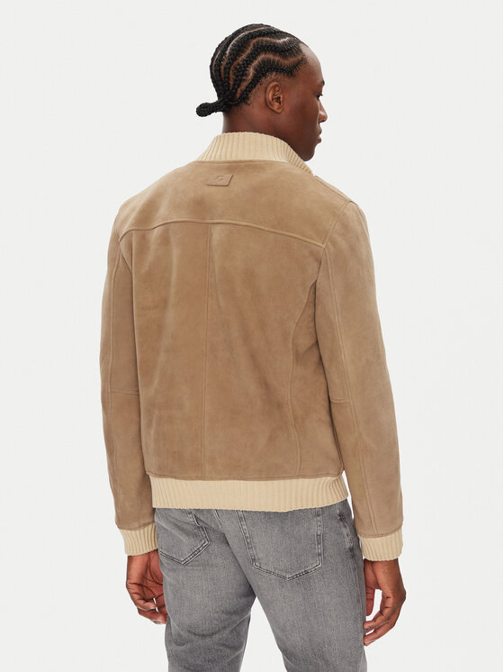 Milestone Milestone Giacca di pelle MSDario 531621 60695 Beige Regular Fit