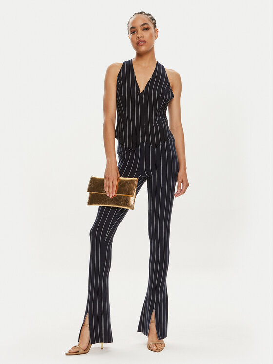 NORMA KAMALI NORMA KAMALI Hlače iz tkanine KK1247PL016642 Mornarsko modra Slim Fit