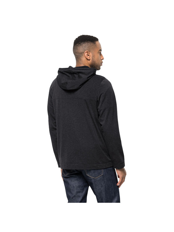 Jack Wolfskin Jack Wolfskin Felpa Jack Wolfskin Waldsee Hooded Jkt M Nero Regular Fit