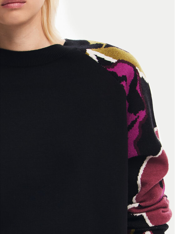 Desigual Desigual Sweter Barrie 24WWJF24 Czarny Regular Fit