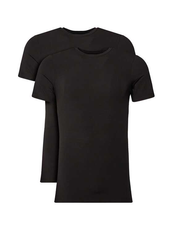 Resteröds Resteröds Set de tricouri﻿ 27040 2 Negru Slim Fit