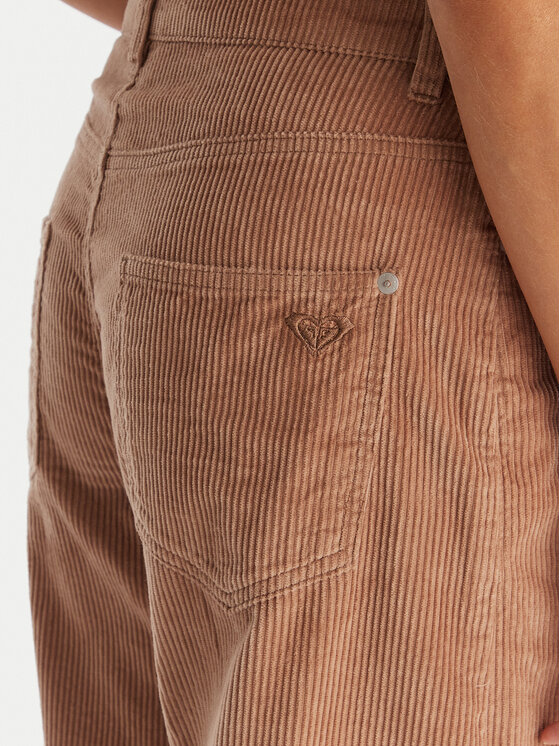 Roxy Roxy Spodnie materiałowe ERJNP03678 Brązowy Regular Fit