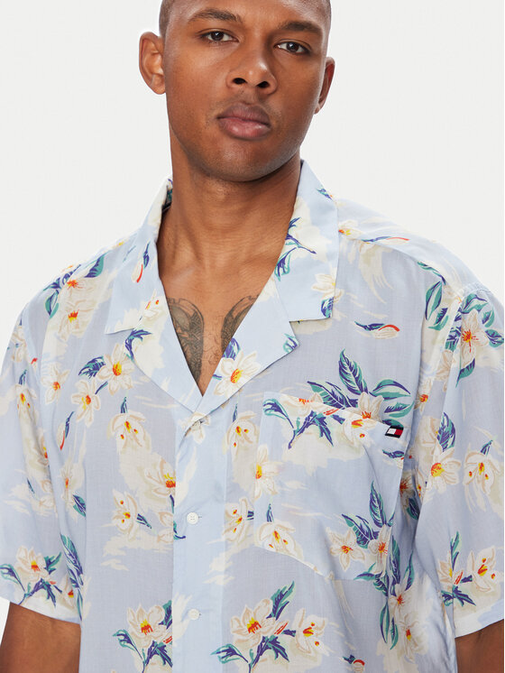 Tommy Hilfiger Tommy Hilfiger Cămașă Bowling UM0UM03227 Albastru celest Regular Fit