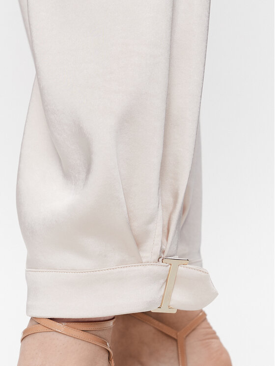 Babylon Babylon Штани з тканини S_E00075 Écru Regular Fit