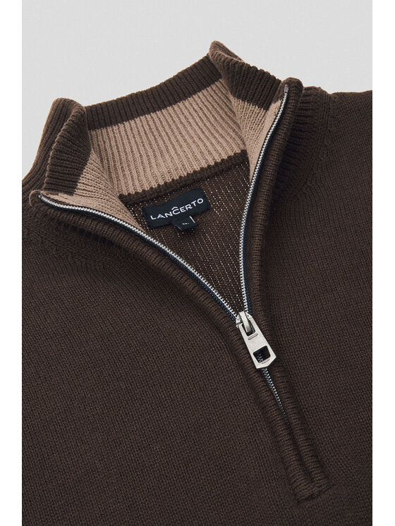 Lancerto Lancerto Sweter Johan SW073224000083 Brązowy Regular Fit