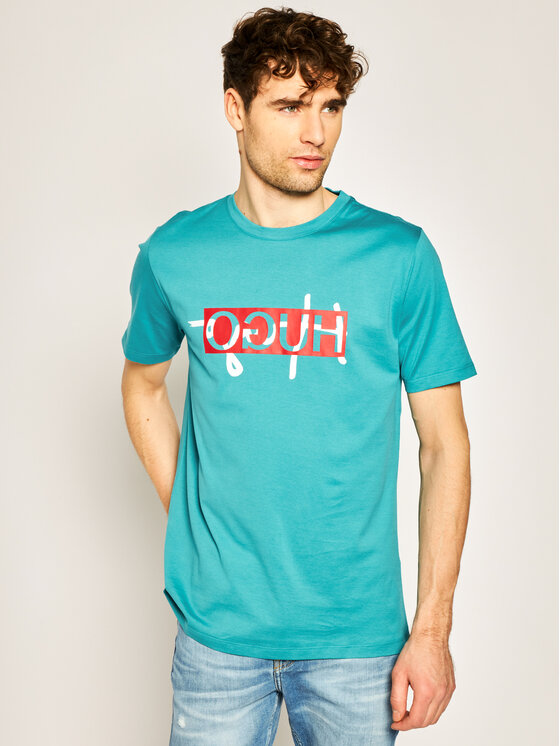 Hugo T Shirt Unisex Dicagolino 201 Modra Regular Fit Modivo.cz