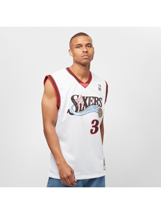 Mitchell & Ness Mitchell & Ness Tank top NBA SWINGMAN HOME JERSEY 76ERS 00 ALLEN IVERSON Biały Regular Fit