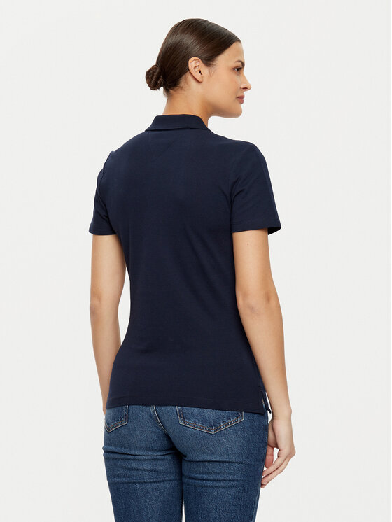 Tommy Hilfiger Tommy Hilfiger Polokošile WW0WW43930 Tmavomodrá Slim Fit