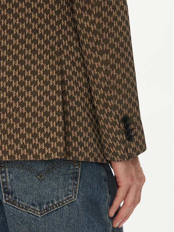 KARL LAGERFELD KARL LAGERFELD Sakoi 155106 552115 Smeđa Slim Fit