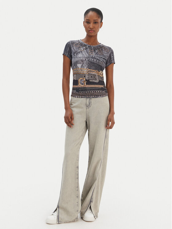 Guess Guess Тишърт W6RI05 KCCG0 Черен Classic Fit