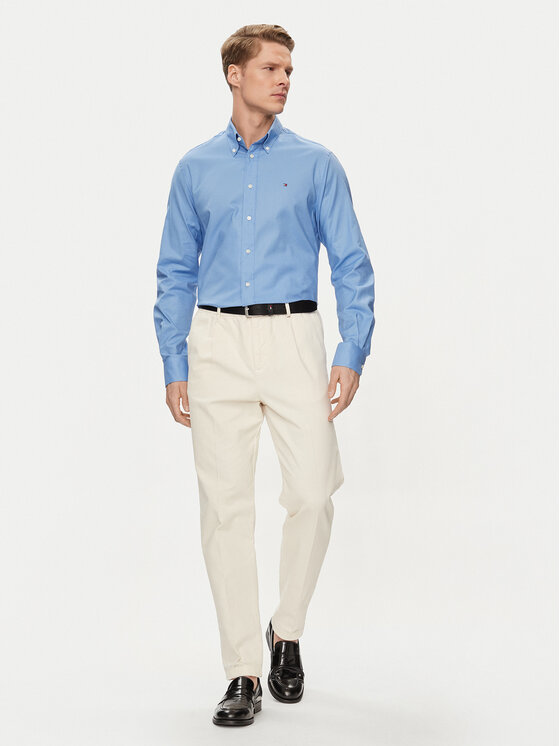 Tommy Hilfiger Tommy Hilfiger Krekls MW0MW29969 Zils Regular Fit