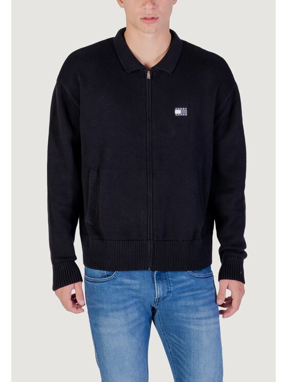 Tommy Jeans Tommy Jeans Ζακέτα TJM RLX TNL BADGE FZ Μαύρο Casual Fit