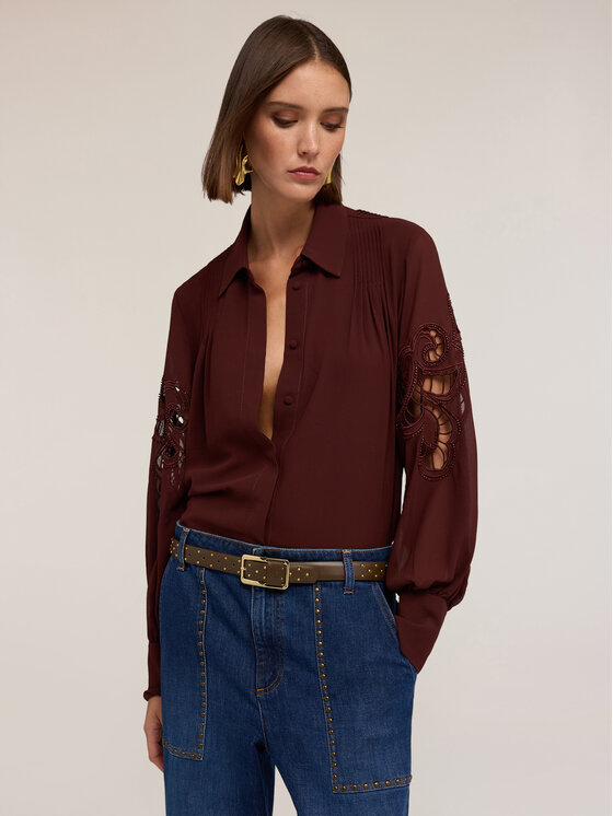 Motivi Motivi Camicia 5275Q000871N022 Marrone Regular Fit