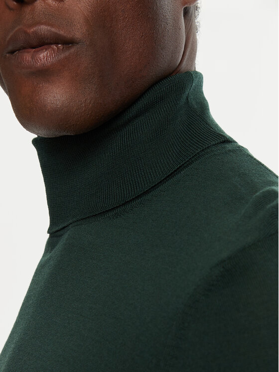 BOSS Boss Rollkragenpullover Musso-P 50468262 Grün Slim Fit