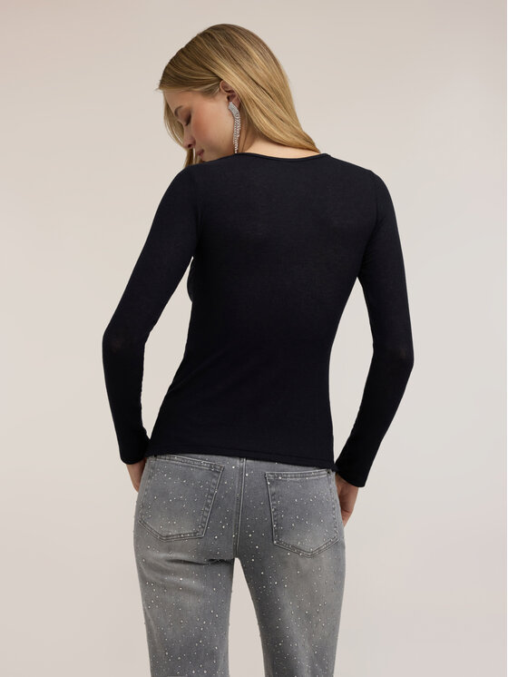 Motivi Motivi Blusa G381W203763N033 Nero Slim Fit