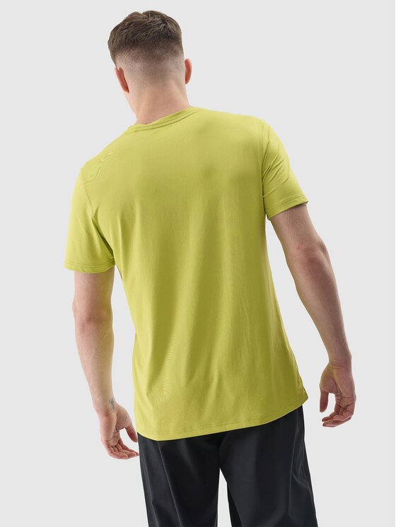4F 4F T-Shirt 4FWSS24TFTSM598-45S Zielony Regular Fit