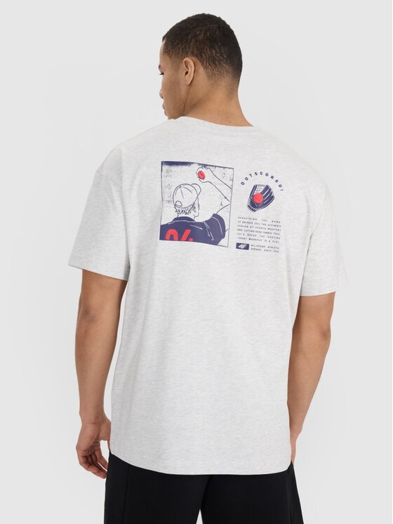 4F 4F T-shirt 4FRSS25TTSHM2981-27M Grigio Oversize