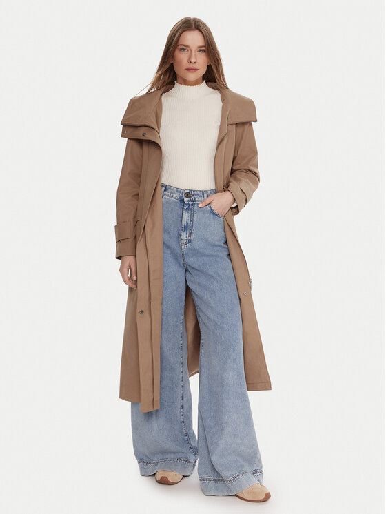 Tatuum Tatuum Демісезонний плащ Meggy T2503.003 Бежевий Regular Fit