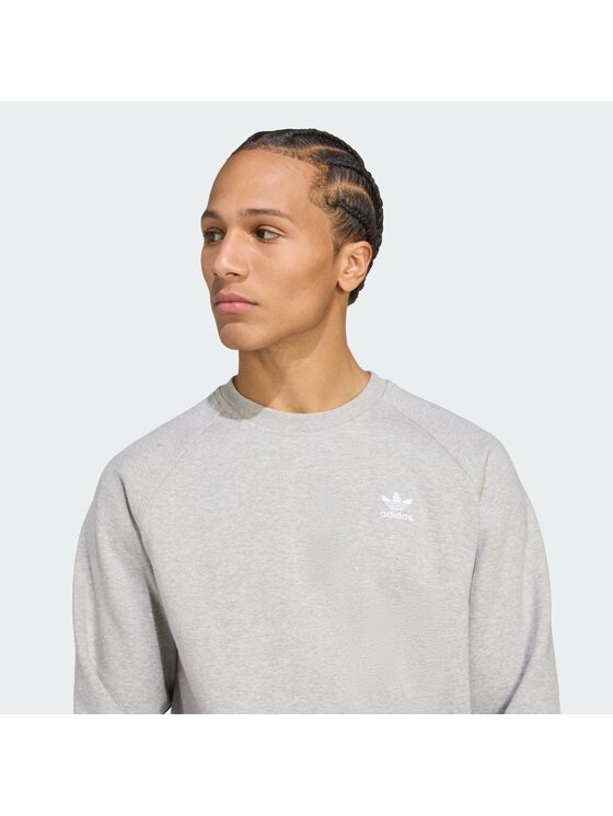 adidas adidas Longsleeve Trefoil Essentials Crew Szary Regular Fit