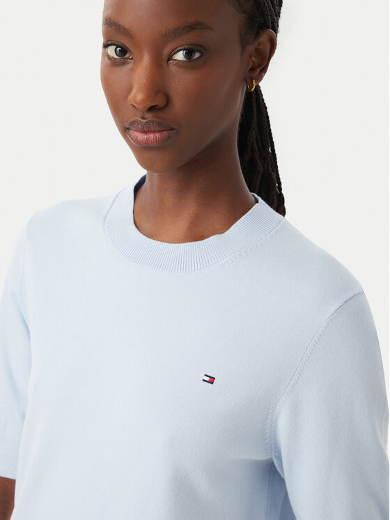 Tommy Hilfiger Tommy Hilfiger Sweter WW0WW49705 Niebieski Slim Fit
