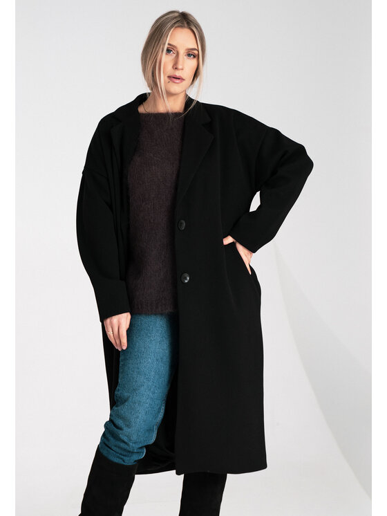 FIGL FIGL Kabát M1111 Čierna Regular Fit
