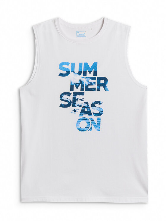 4F 4F Tank top BEACHWEAR Bílá Regular Fit