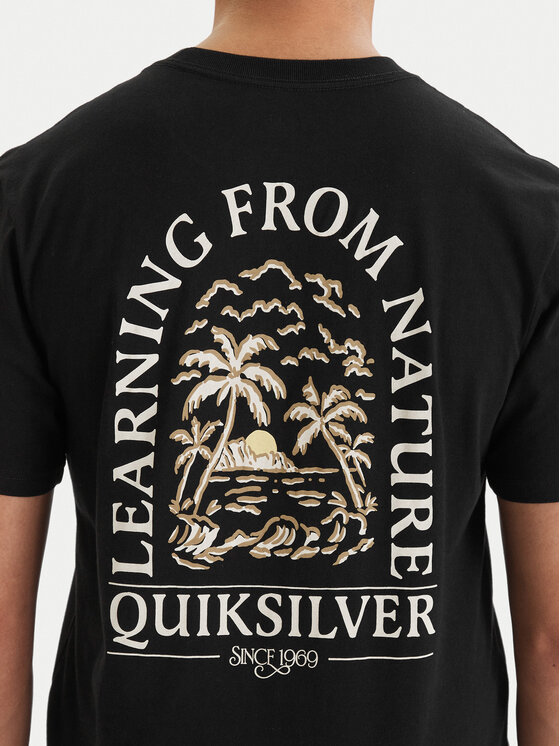 Quiksilver Quiksilver T-Shirt Evo Learning From Nature EQYZT08265 Czarny Regular Fit