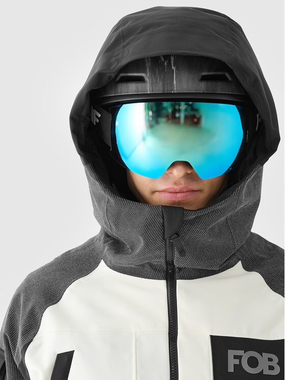 4F 4F Giacca da snowboard 4FWAW24TTJAM511-11S Bianco Regular Fit