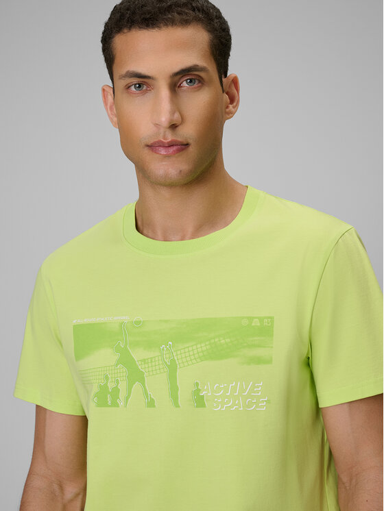 4F 4F T-Shirt BEACHWEAR Zielony jasny Regular Fit