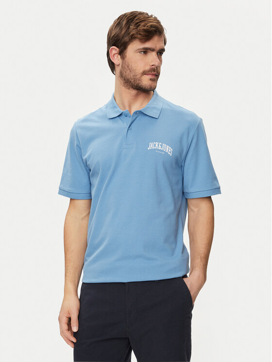 Jack&Jones Tricou polo Josh 12247387 Albastru Standard Fit