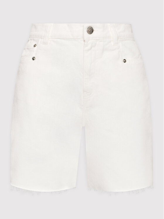 TWINSET TWINSET Szorty jeansowe 221TT2390 Biały Regular Fit