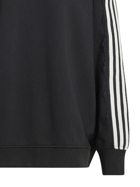 adidas adidas Світшот Lace 3 Stripes Crew LG4251 Чорний Regular Fit