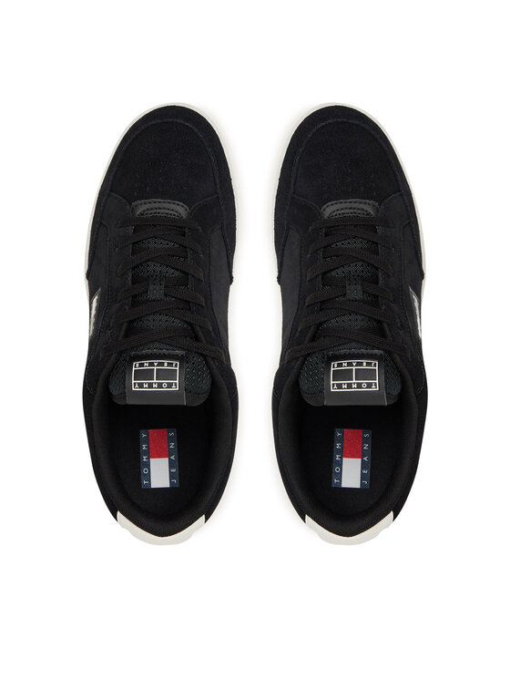 Tommy Jeans Tommy Jeans Laisvalaikio batai Tjm Cupsole Long Lace Skate EM0EM01602 Juoda