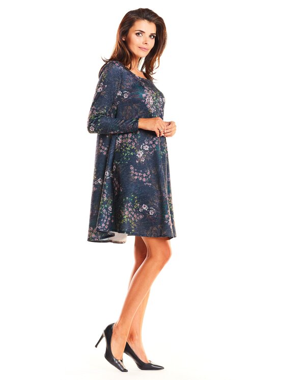 Awama Awama Vestito di maglia A246 Blu scuro Basic Fit