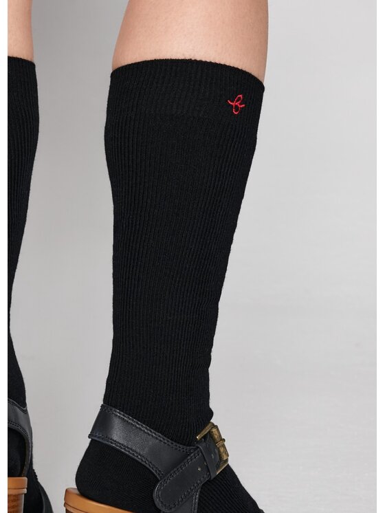 B SIDES B SIDES Podkolanówki MERINO UNISEX Czarny