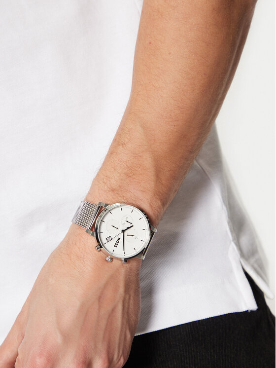BOSS BOSS Zegarek Skymaster  1513933 Srebrny