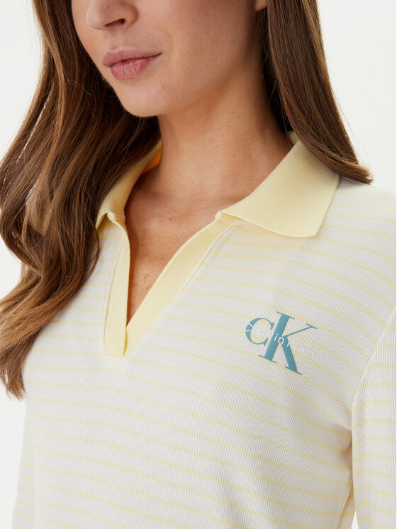 Calvin Klein Jeans Calvin Klein Jeans Kasdieninė suknelė Monologo LV047F839G Geltona Regular Fit