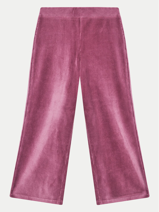 United Colors Of Benetton United Colors Of Benetton Medžiaginės kelnės 4DZBGF01E Violetinė Wide Leg