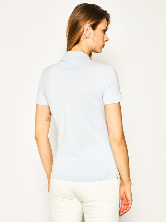 Lacoste Lacoste Polo PF5462 Błękitny Slim Fit