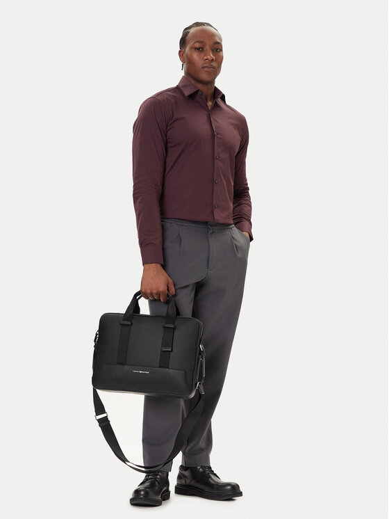 Tommy Hilfiger Torba na laptopa Th Modern Computer Bag AM0AM13637 Czarny