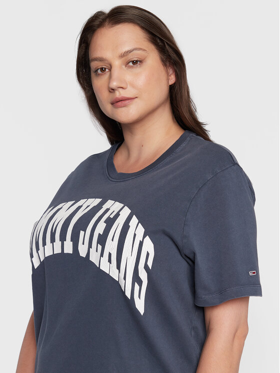 T-shirt College DW0DW13001 Blu scuro Oversize