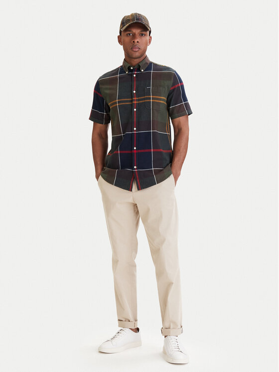Barbour Barbour Košeľa Douglas MSH5077TN11 Tmavo zelená Regular Fit