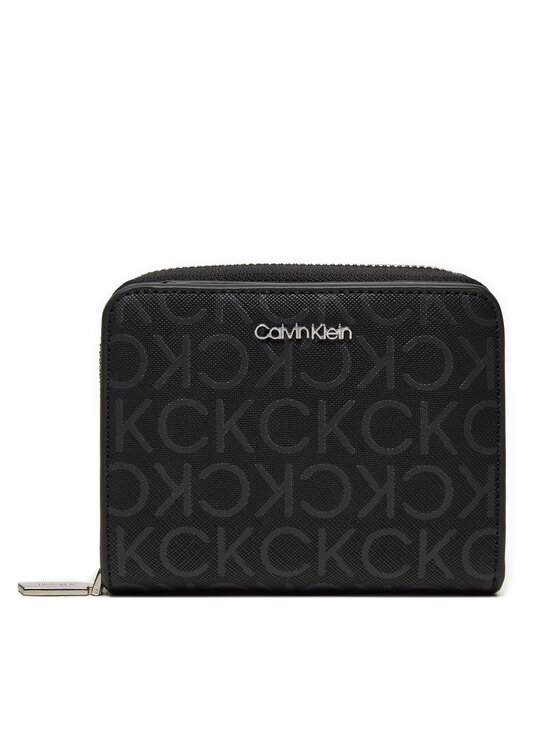 Zdjęcia - Portfel Calvin Klein Mały  Damski Around Mono K60K612433 Czarny 