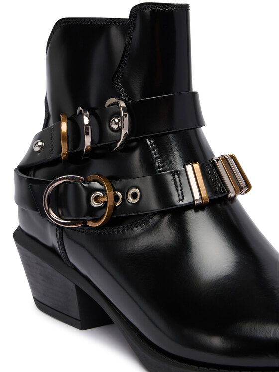 PINKO PINKO Botki Ankle Boot Box Calf SD0343 P114 Z99 Czarny