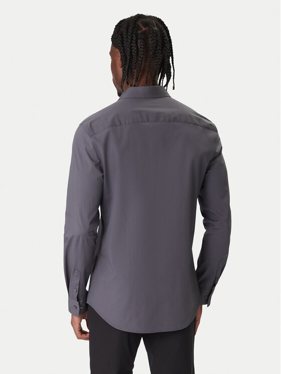 Calvin Klein Calvin Klein Риза LV04LB145G Сив Slim Fit