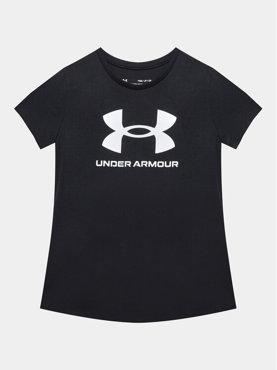 Under Armour T-krekls Ua Sportstyle Logo Ss 1361182 Melns Loose Fit